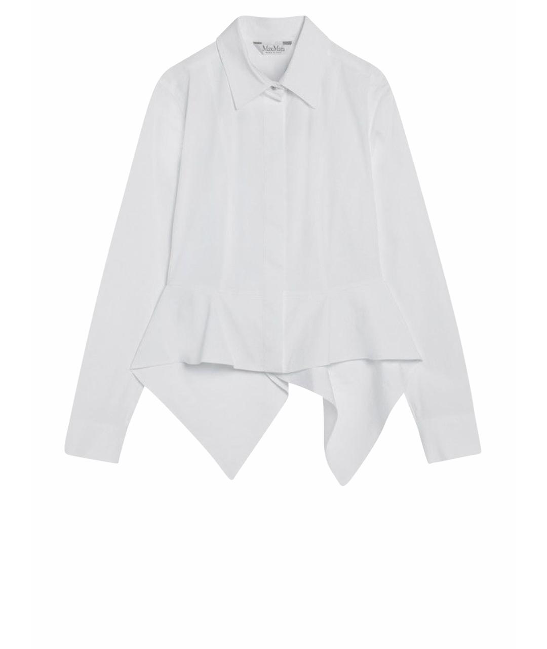 MAX MARA Белая хлопковая рубашка, фото 1