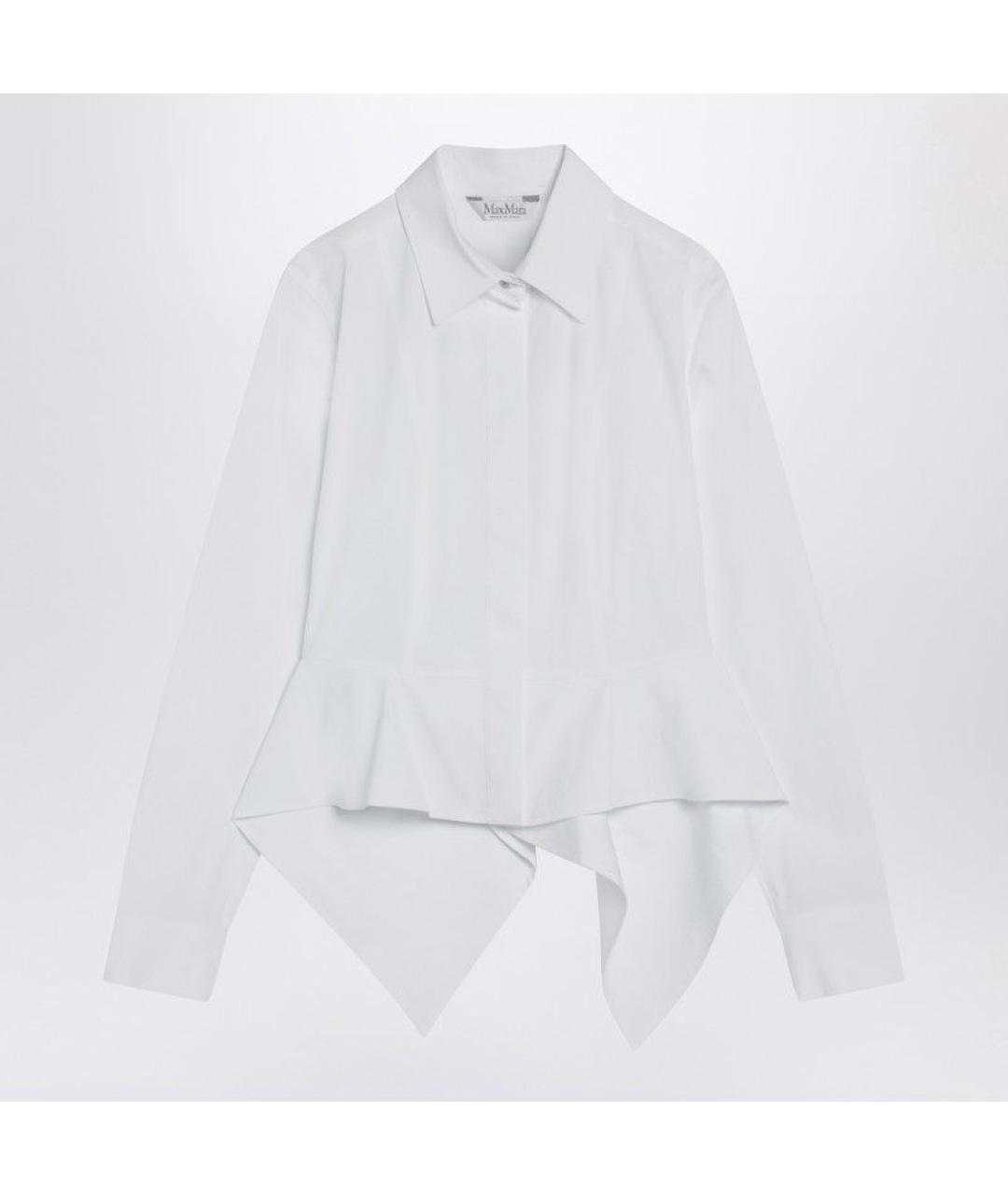 MAX MARA Белая хлопковая рубашка, фото 3