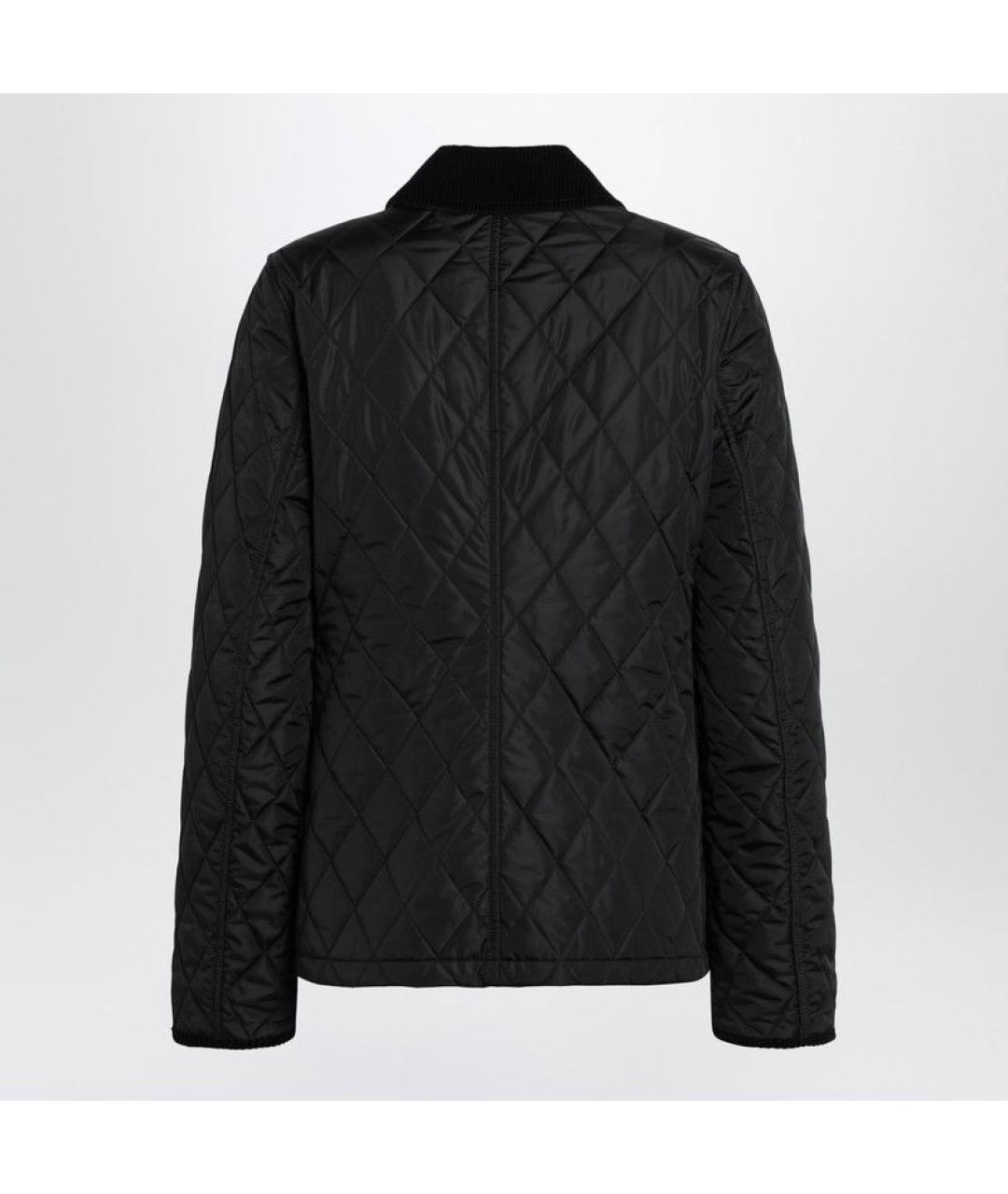BURBERRY Черная полиэстеровая куртка, фото 2
