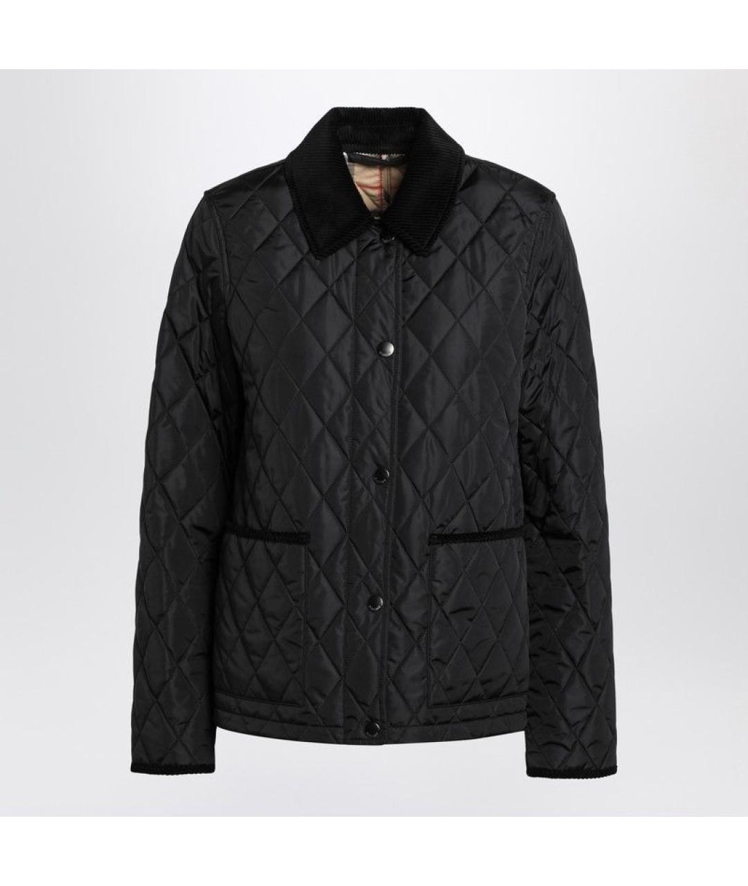 BURBERRY Черная полиэстеровая куртка, фото 3