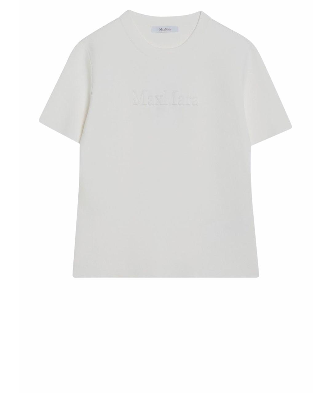 MAX MARA Белая вискозная футболка, фото 1
