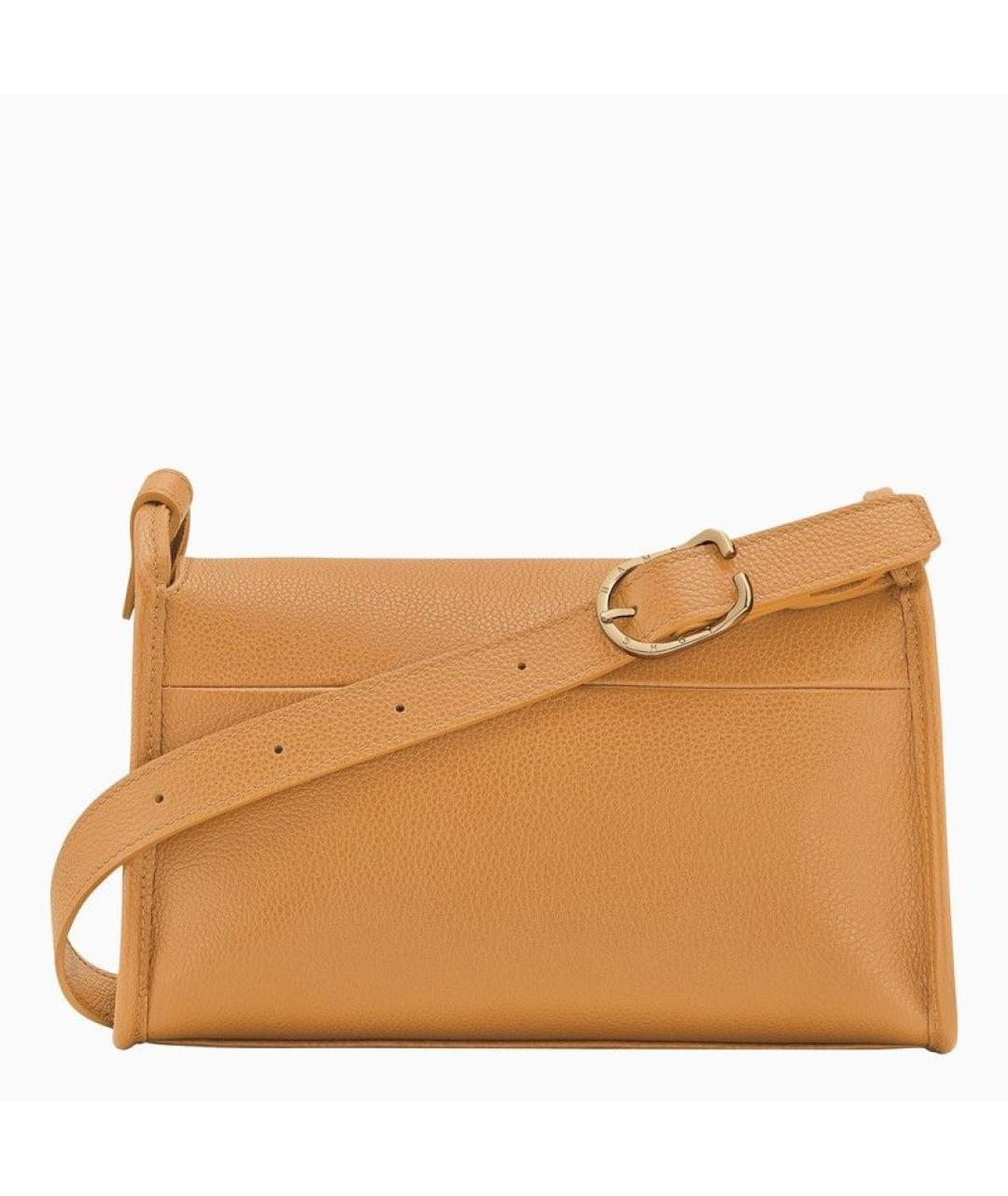 LONGCHAMP Коричневая кожаная сумка через плечо, фото 2