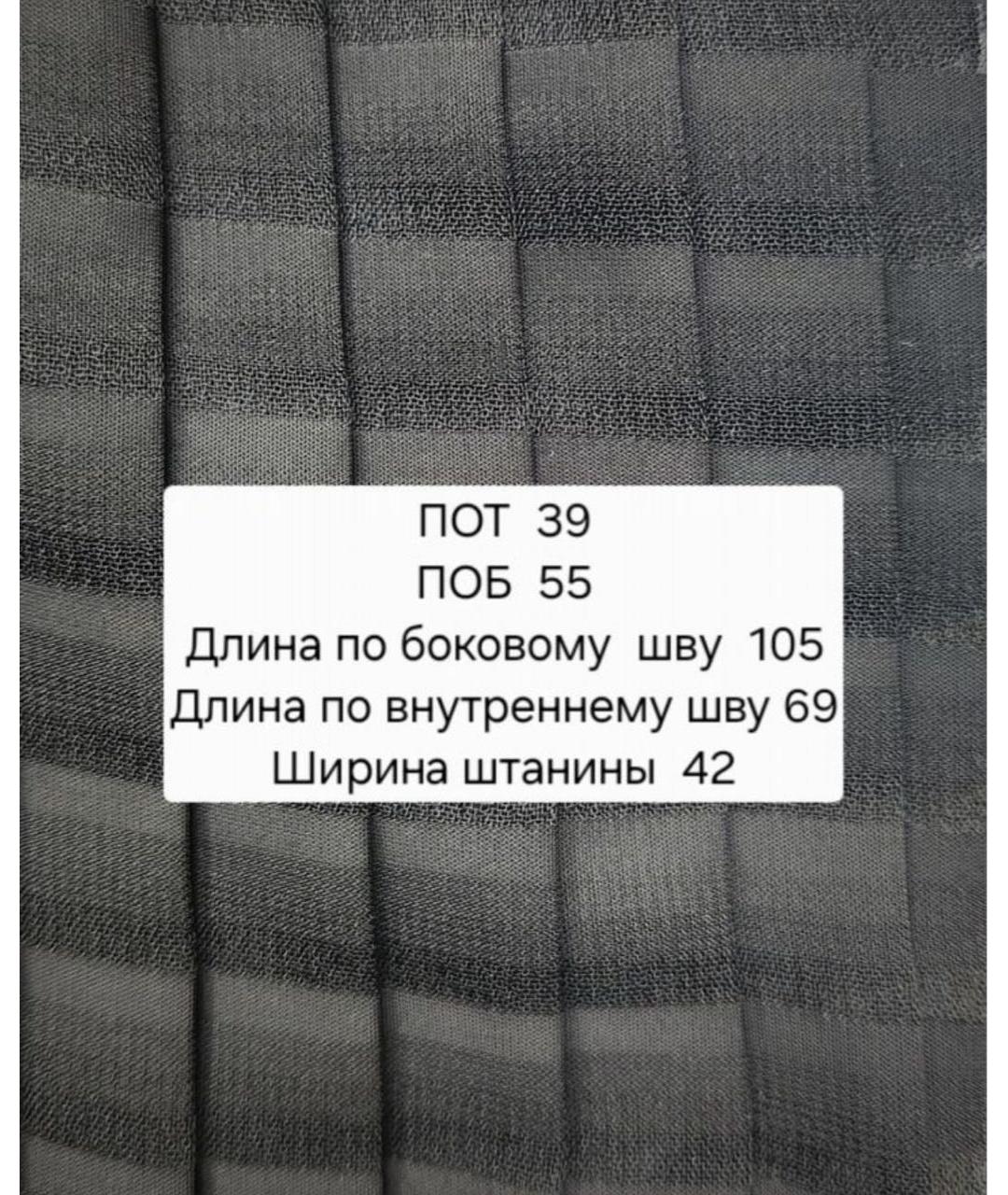 MAX MARA Черные полиэстеровые брюки широкие, фото 5