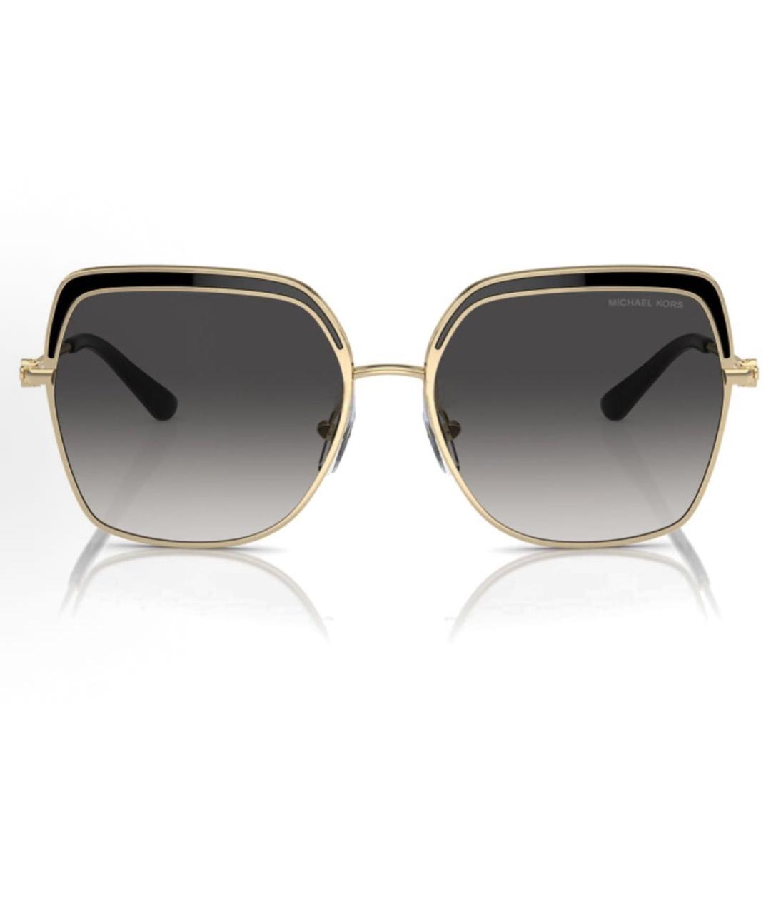 MICHAEL KORS Золотые металлические солнцезащитные очки, фото 4