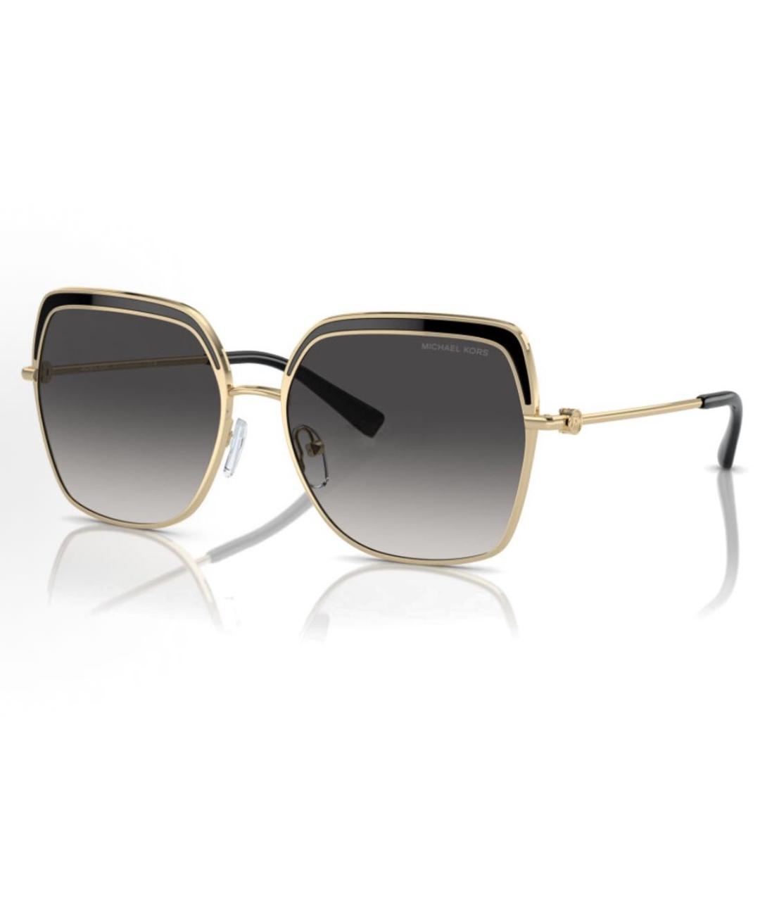 MICHAEL KORS Золотые металлические солнцезащитные очки, фото 1