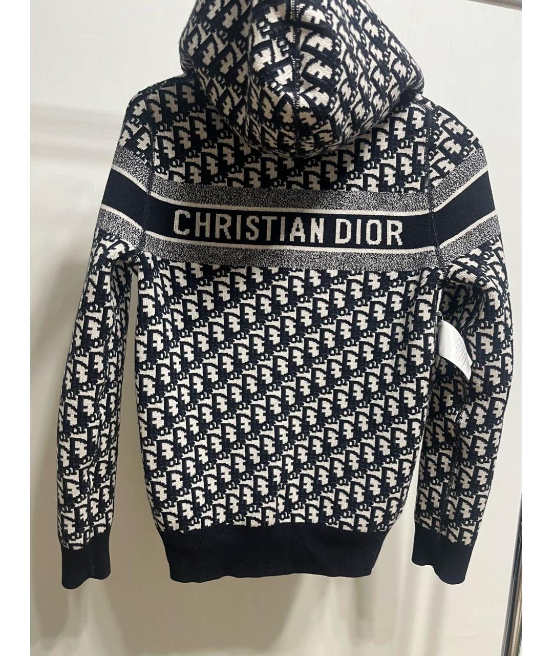 CHRISTIAN DIOR Темно-синий кашемировый кардиган, фото 2