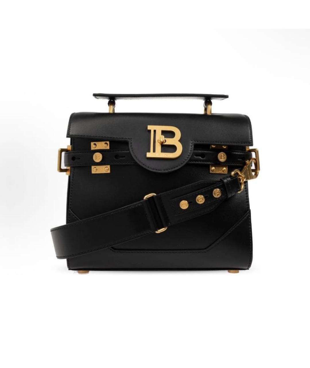 BALMAIN Черная кожаная сумка тоут, фото 5