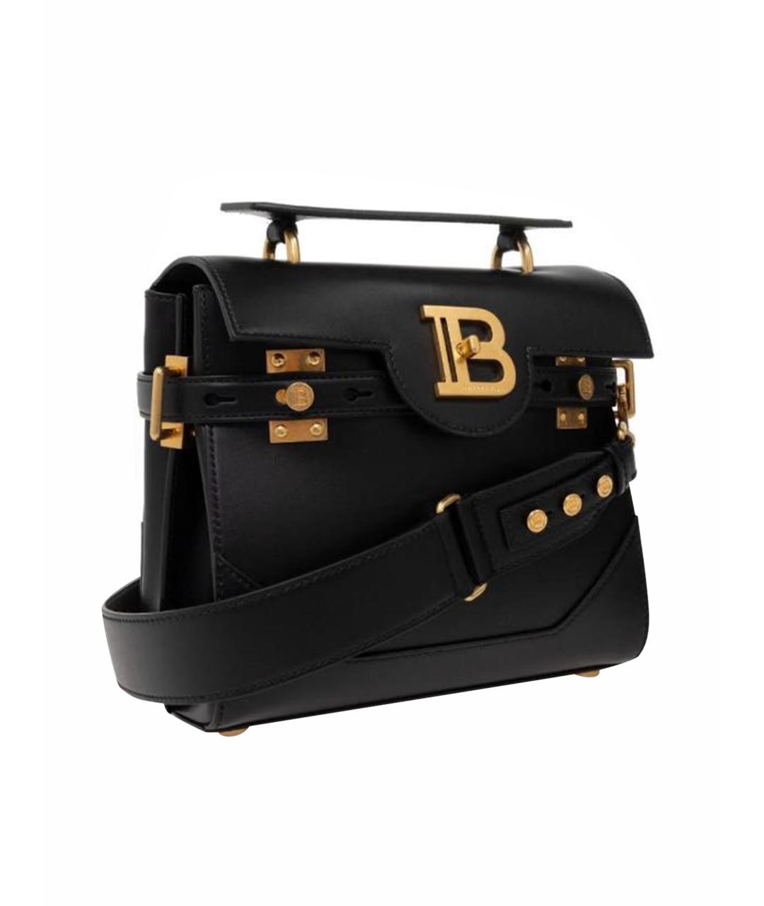 BALMAIN Черная кожаная сумка тоут, фото 7