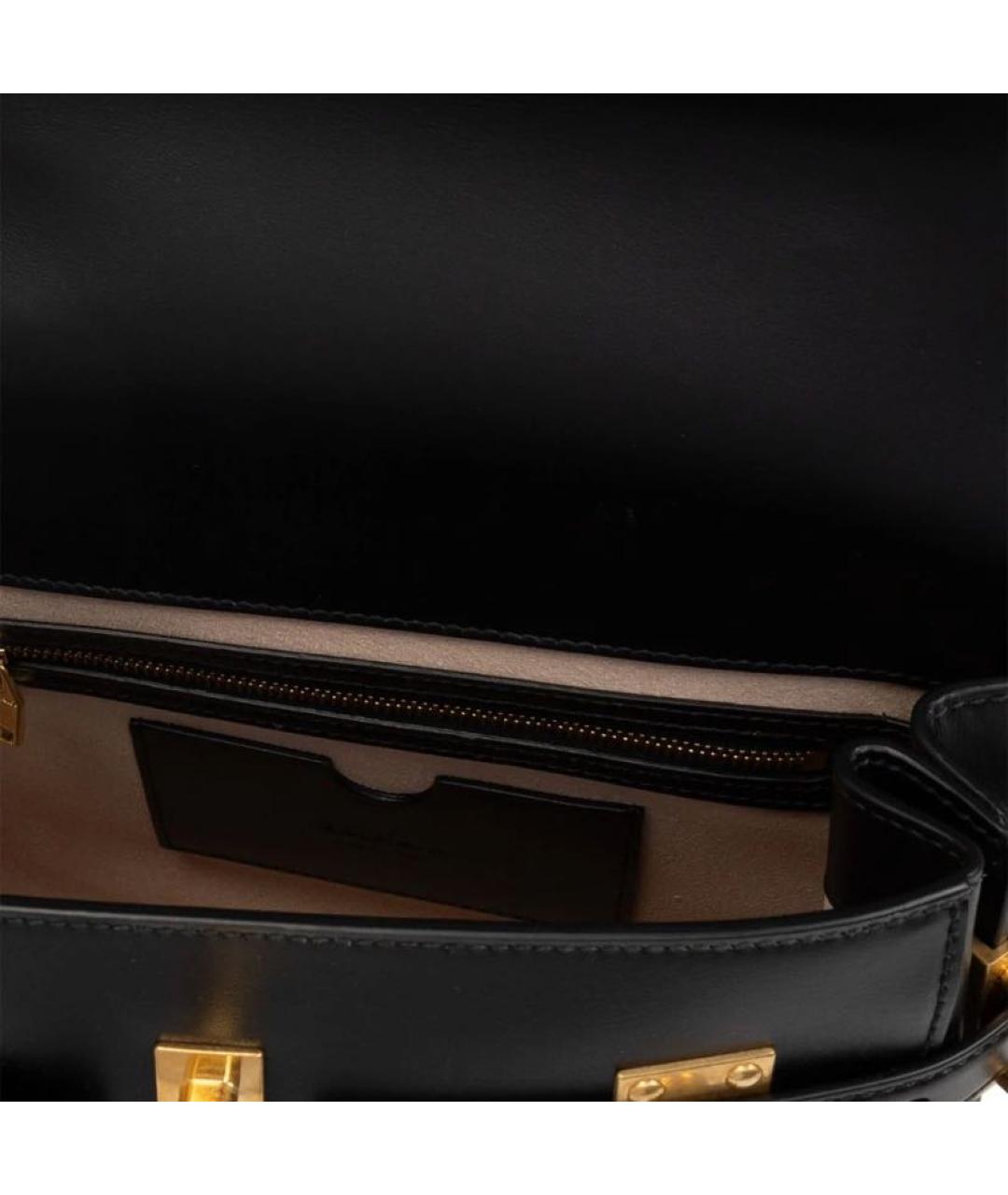 BALMAIN Черная кожаная сумка тоут, фото 4