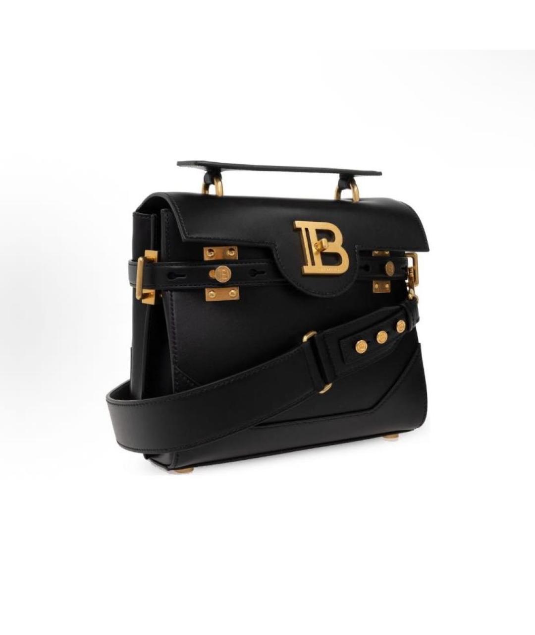 BALMAIN Черная кожаная сумка тоут, фото 2