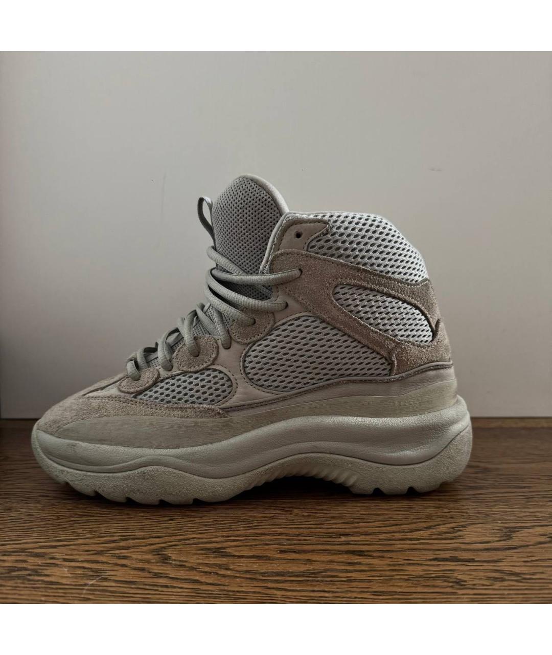 ADIDAS YEEZY Бежевые замшевые кроссовки, фото 8
