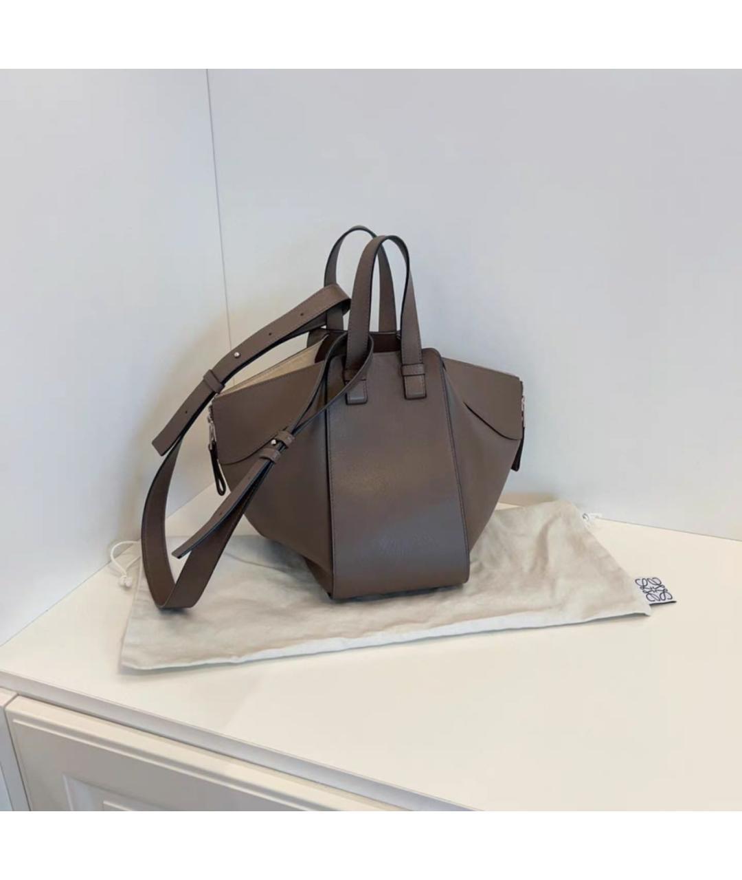 LOEWE Коричневая кожаная сумка тоут, фото 3