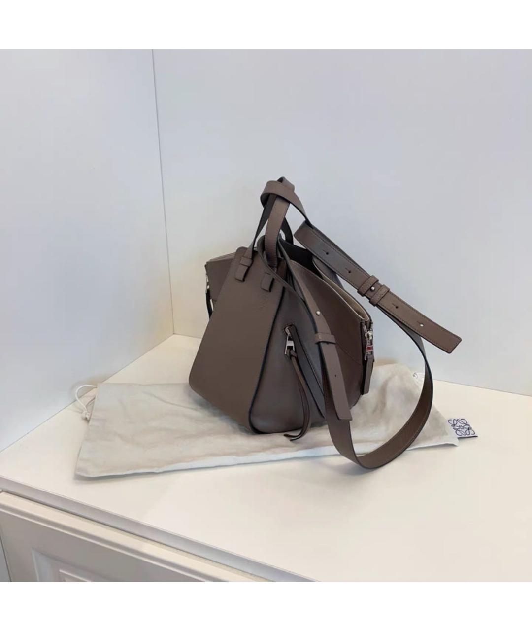 LOEWE Коричневая кожаная сумка тоут, фото 2