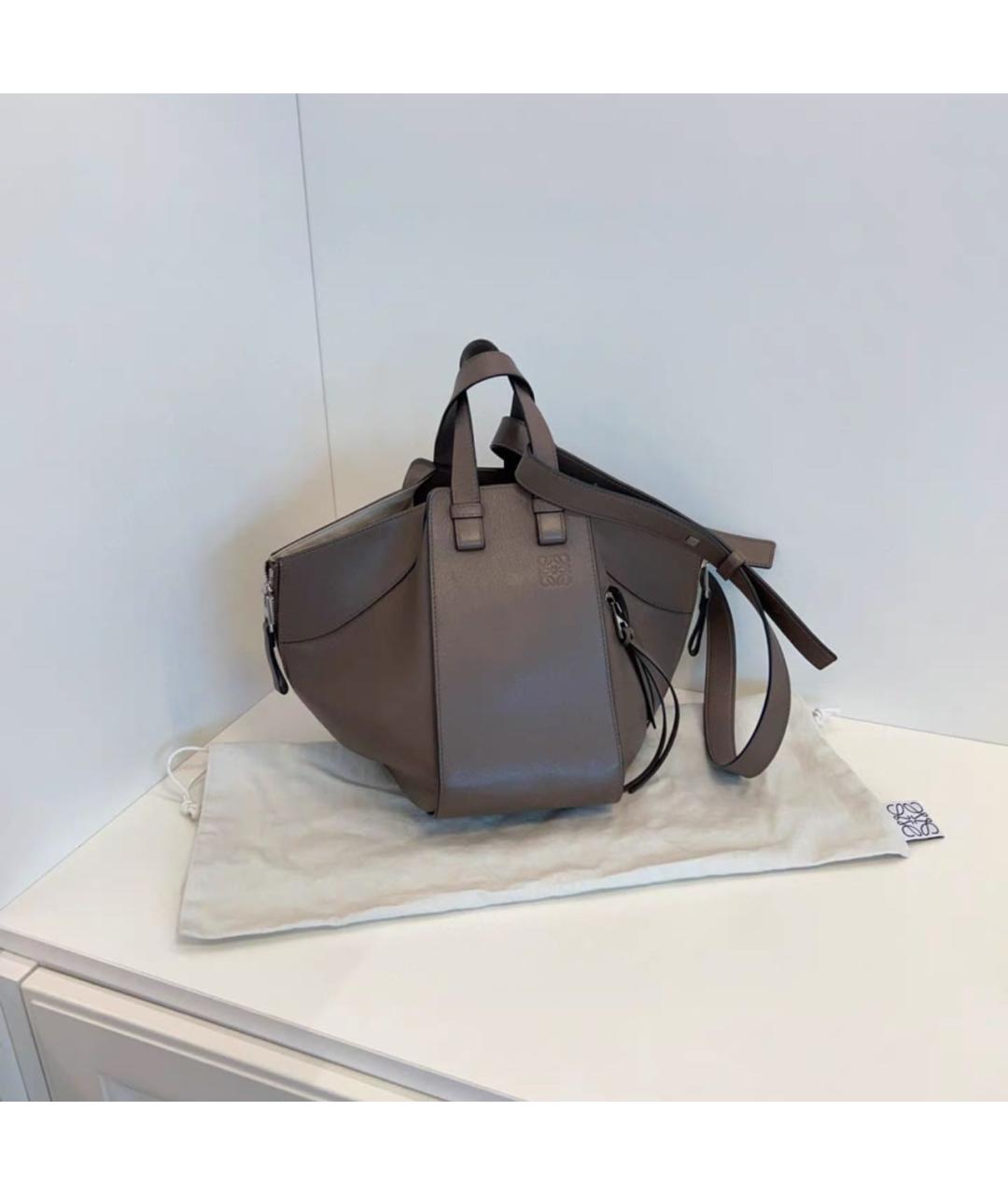 LOEWE Коричневая кожаная сумка тоут, фото 9