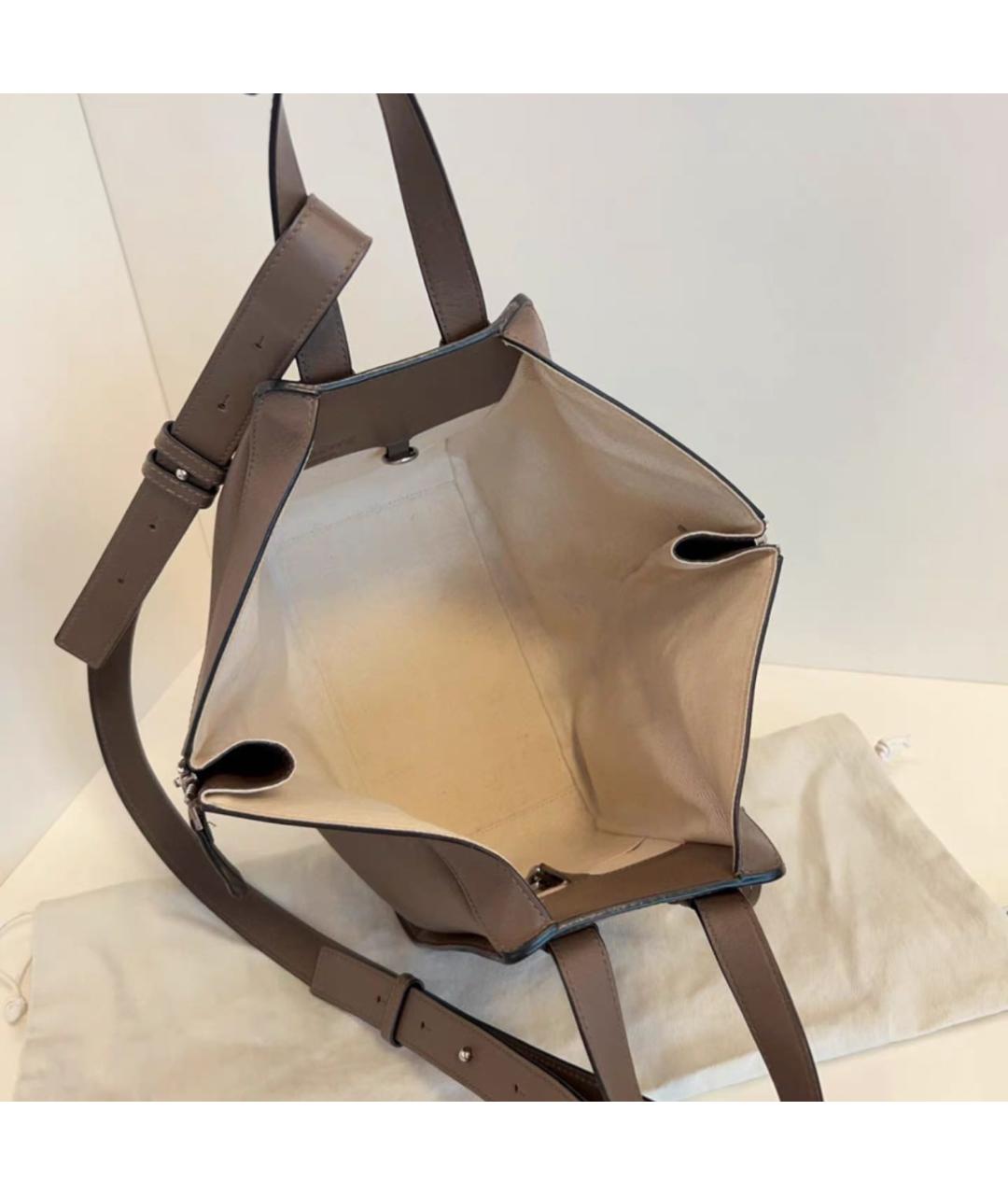 LOEWE Коричневая кожаная сумка тоут, фото 8