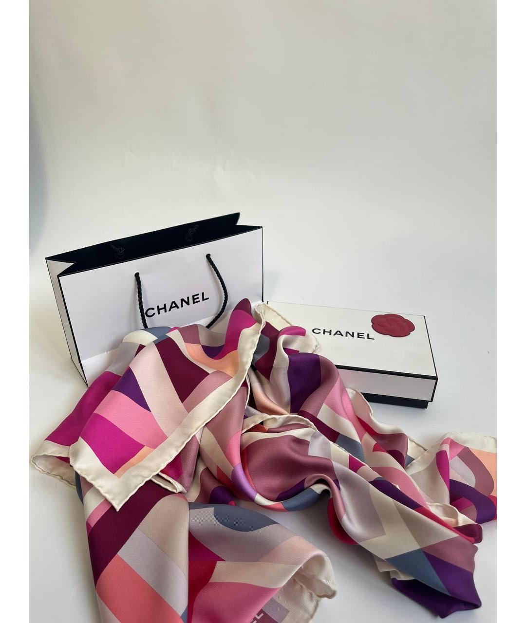 CHANEL Мульти шелковый платок, фото 4