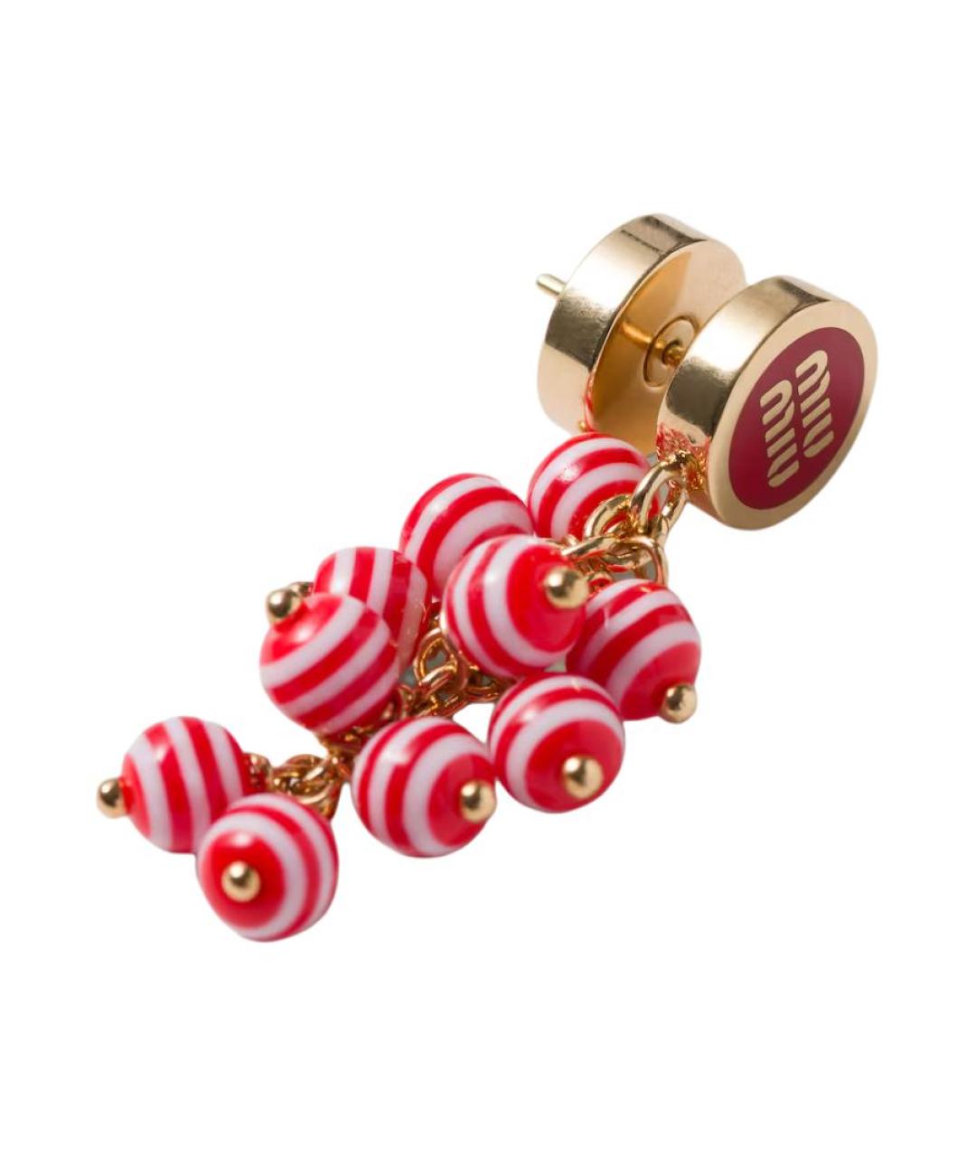 MIU MIU Красные серьги, фото 3