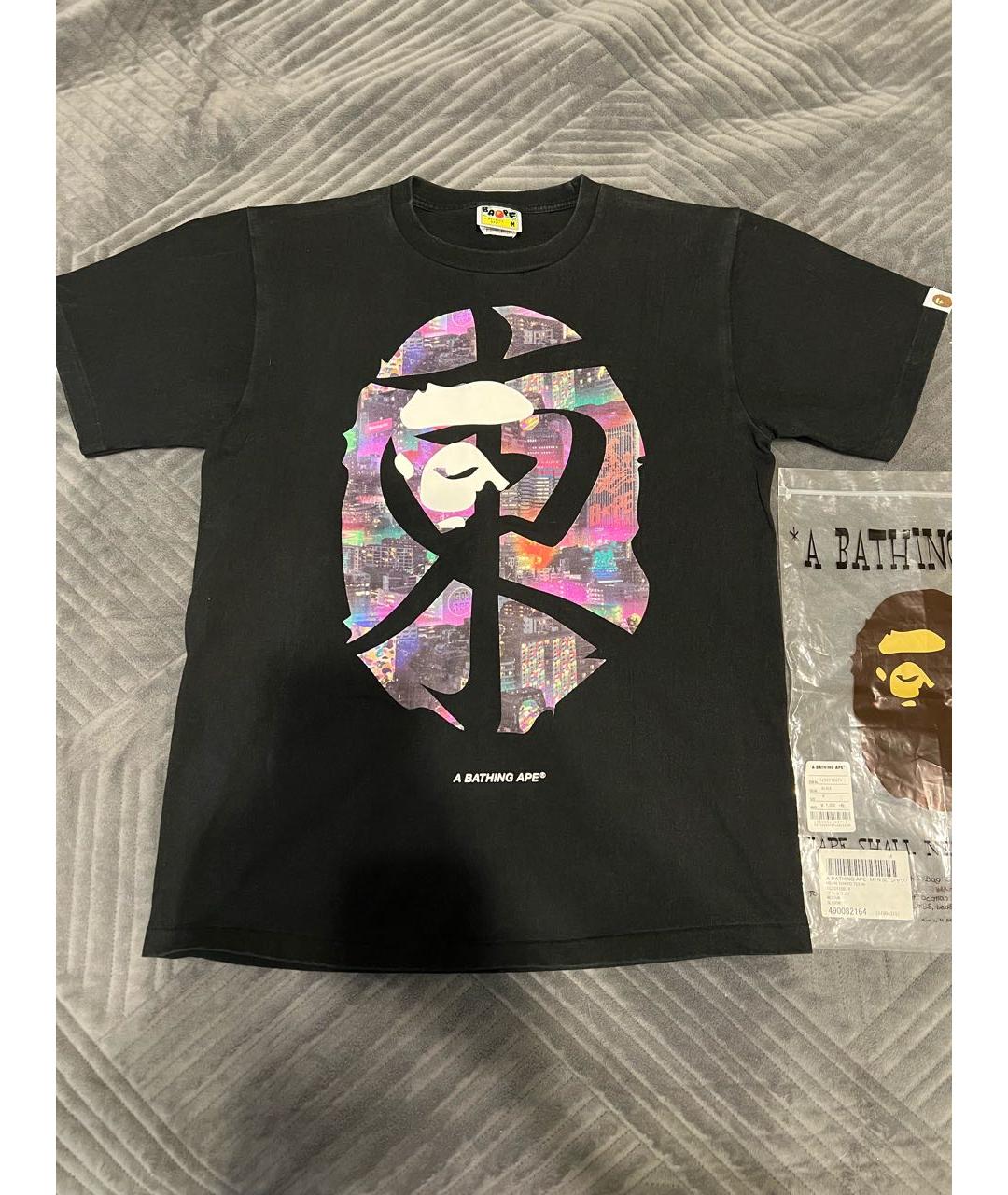 BAPE Черная хлопковая футболка, фото 2