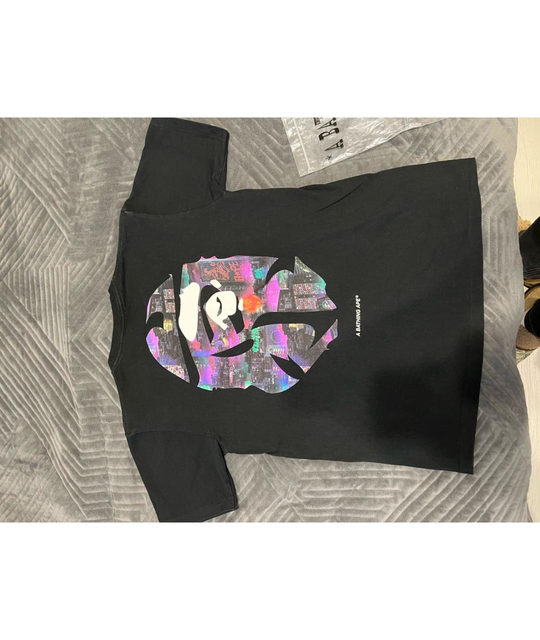 BAPE Черная хлопковая футболка, фото 4