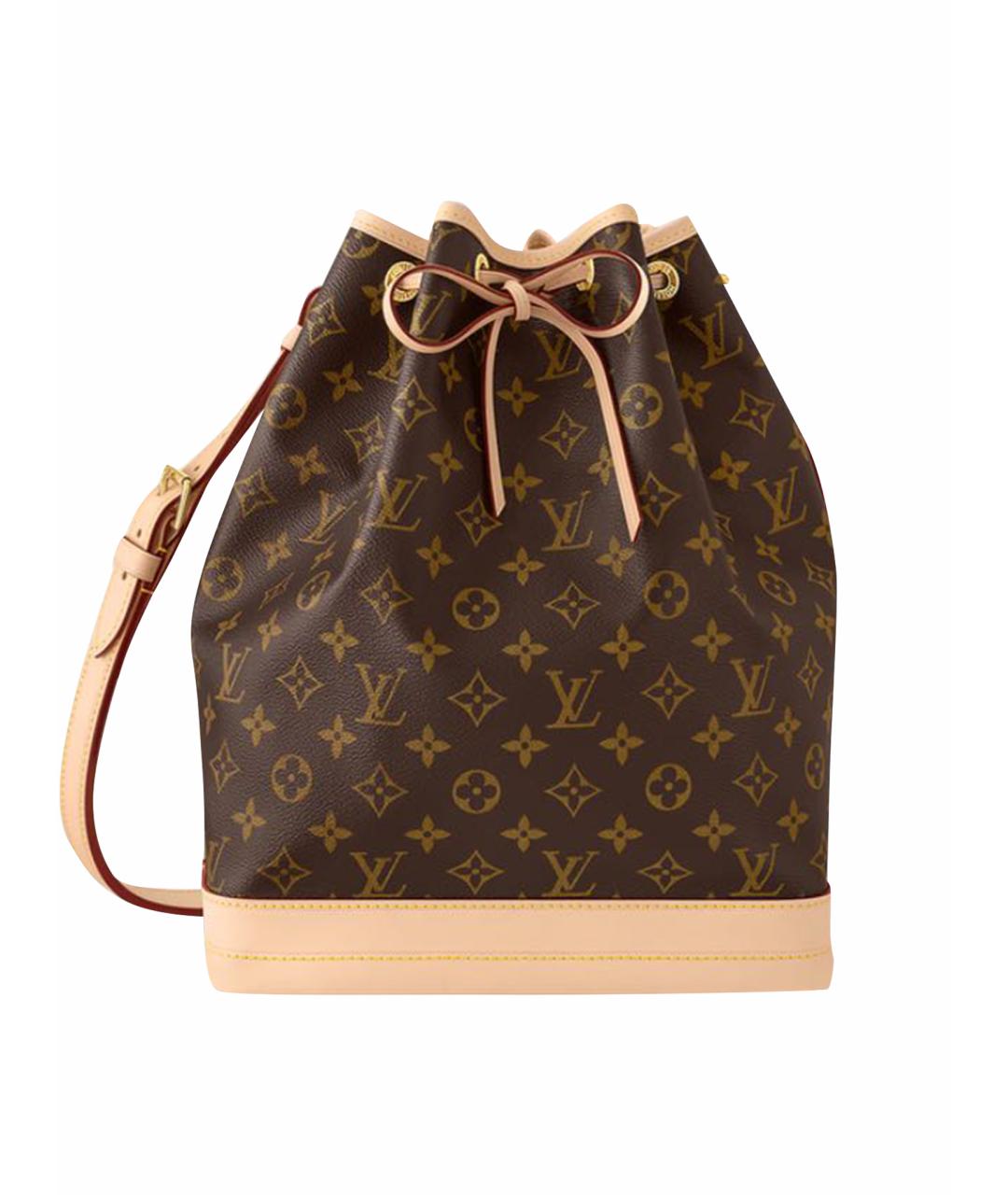 LOUIS VUITTON Коричневая кожаная сумка через плечо, фото 1