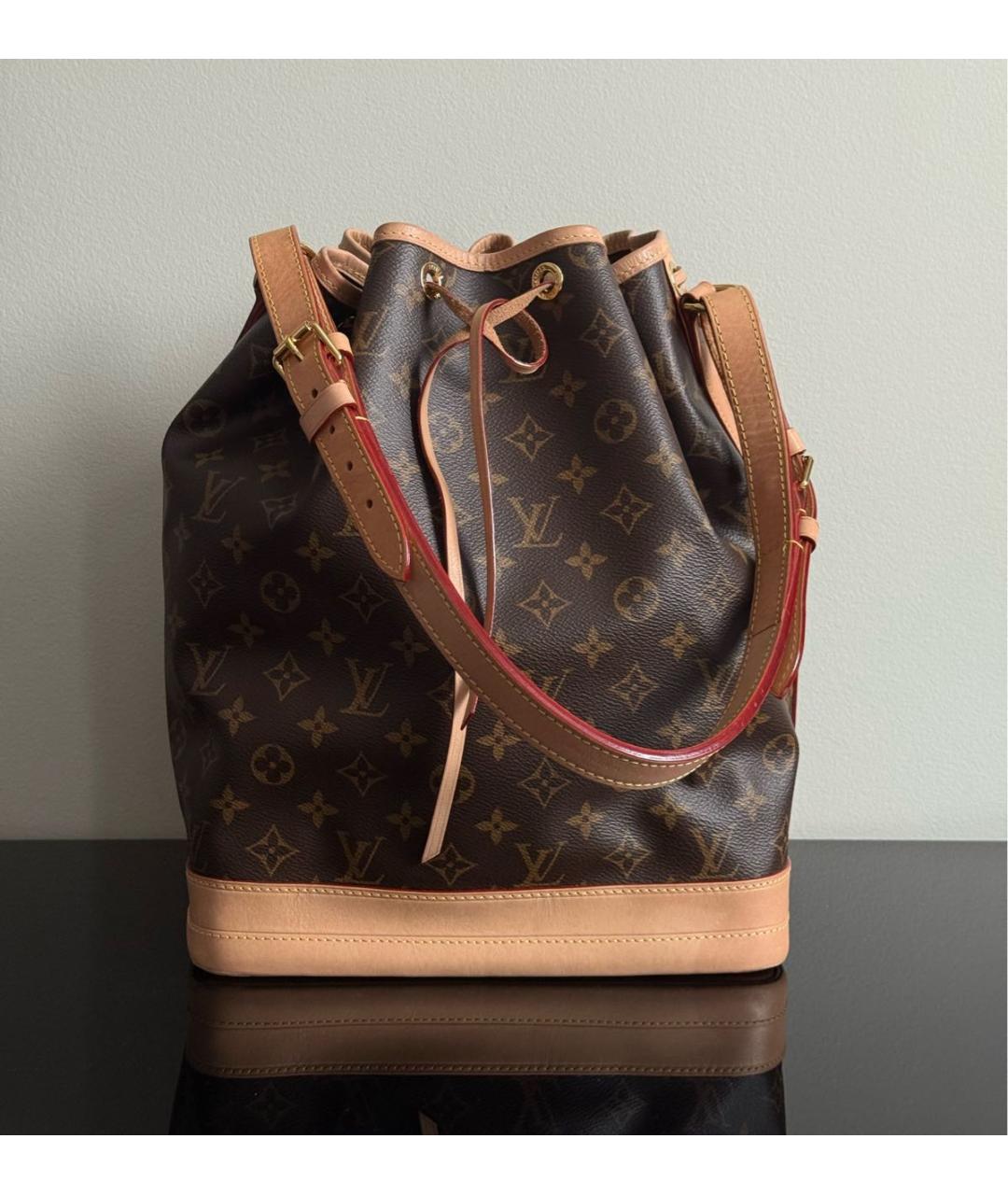 LOUIS VUITTON Коричневая кожаная сумка через плечо, фото 2