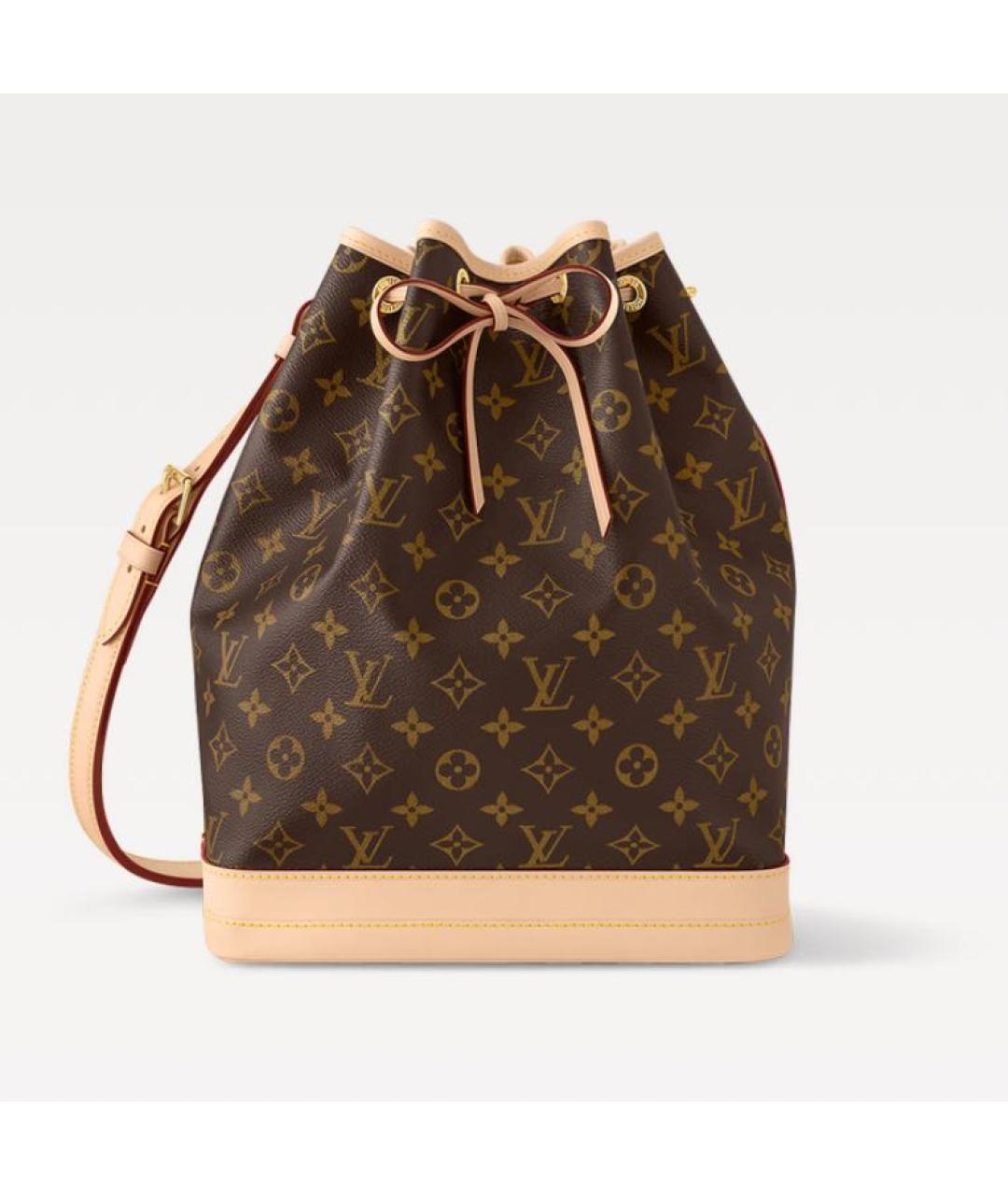 LOUIS VUITTON Коричневая кожаная сумка через плечо, фото 9
