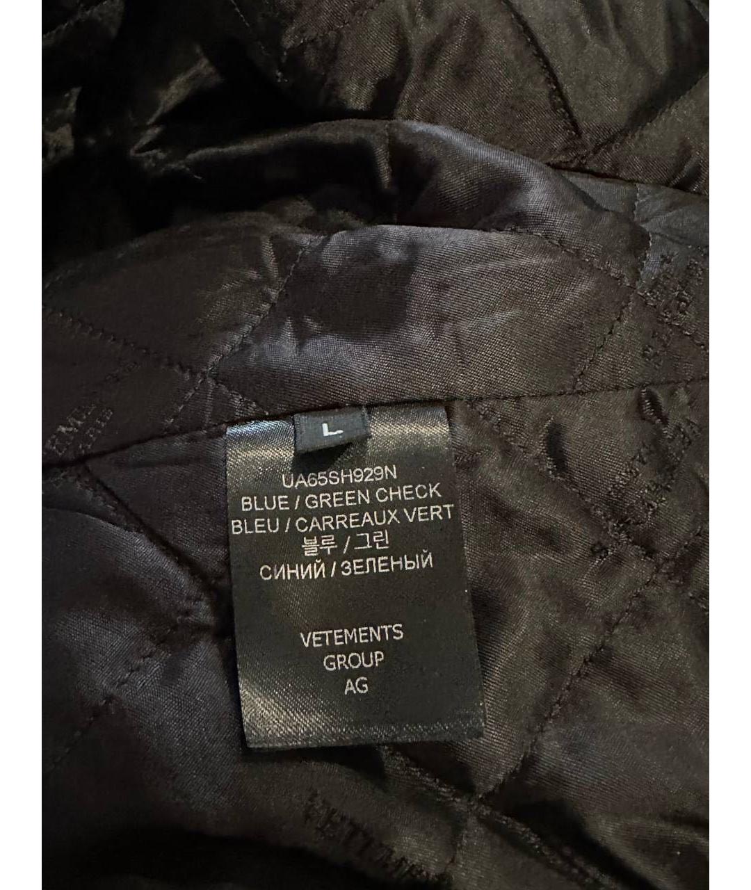 VETEMENTS Темно-синяя шерстяная куртка, фото 6