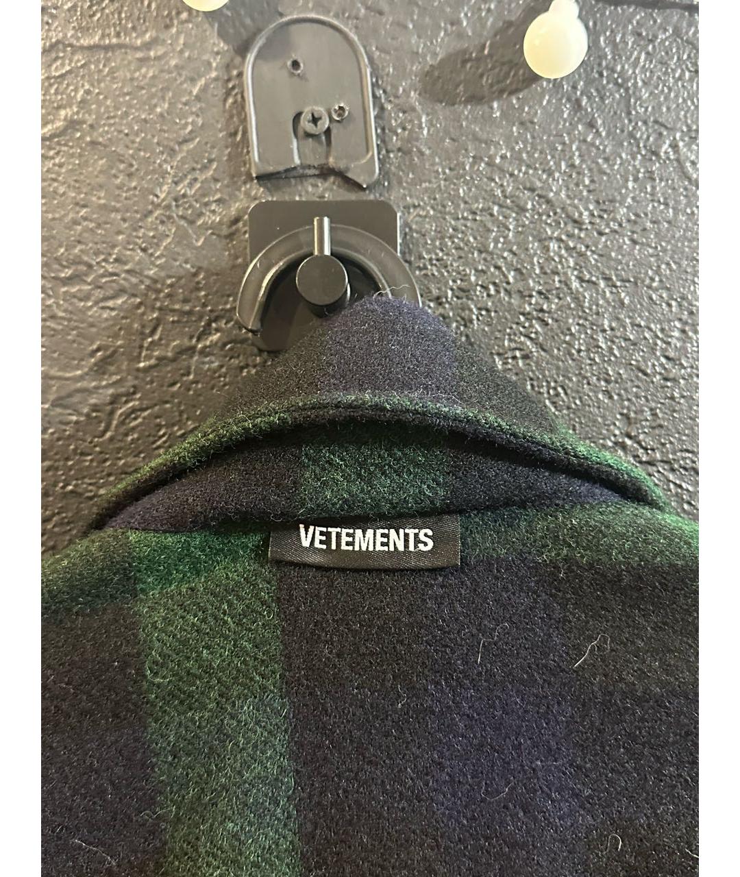 VETEMENTS Темно-синяя шерстяная куртка, фото 3