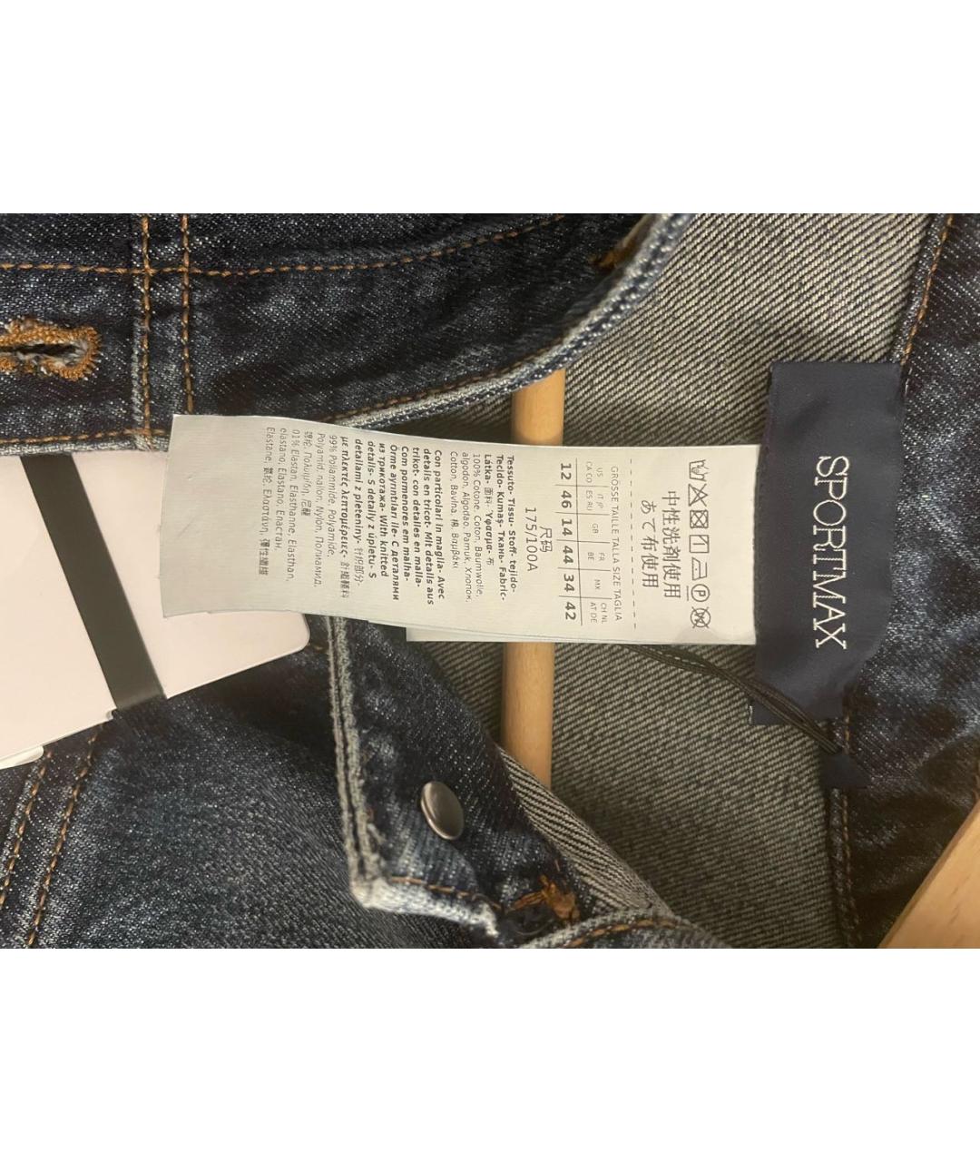 SPORTMAX Синее деним повседневное платье, фото 3