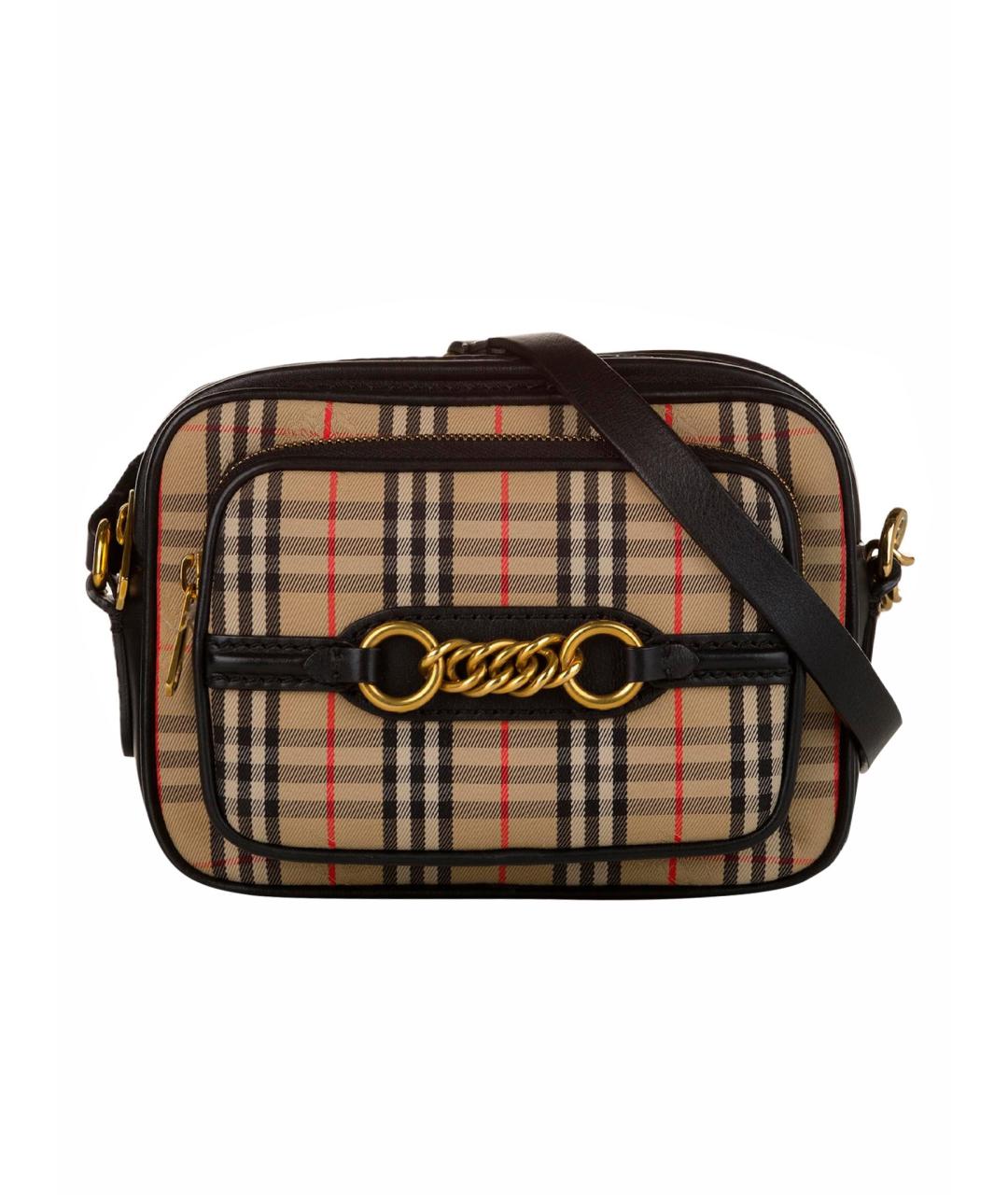 BURBERRY Черная кожаная сумка через плечо, фото 1