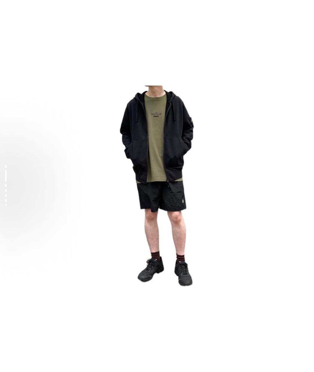 STONE ISLAND Черные шорты, фото 5