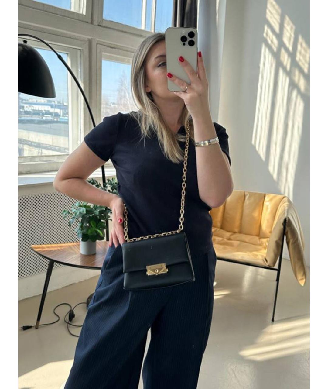MICHAEL MICHAEL KORS Черная сумка через плечо из искусственной кожи, фото 7