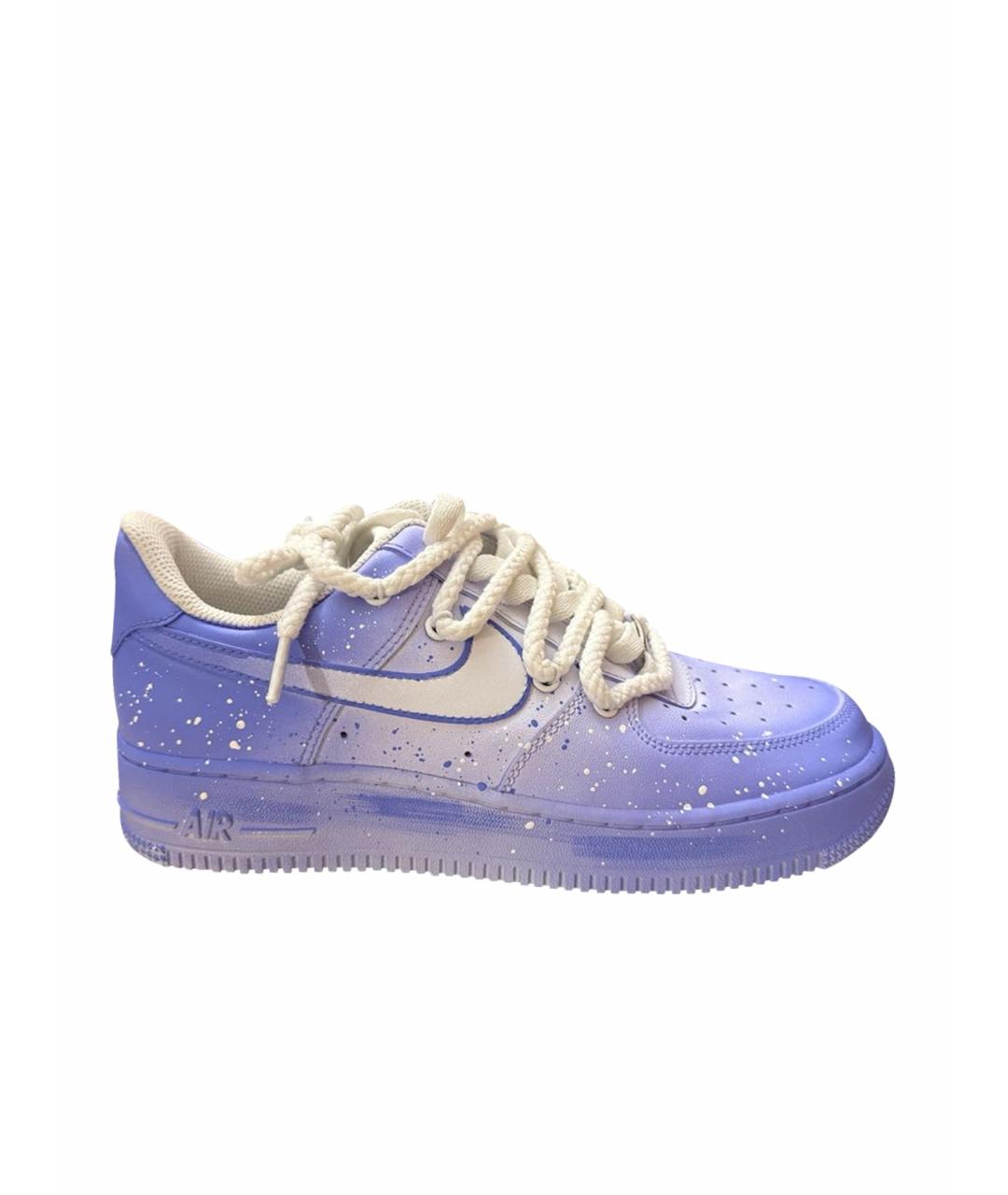 NIKE Фиолетовые кеды из искусственной кожи, фото 1