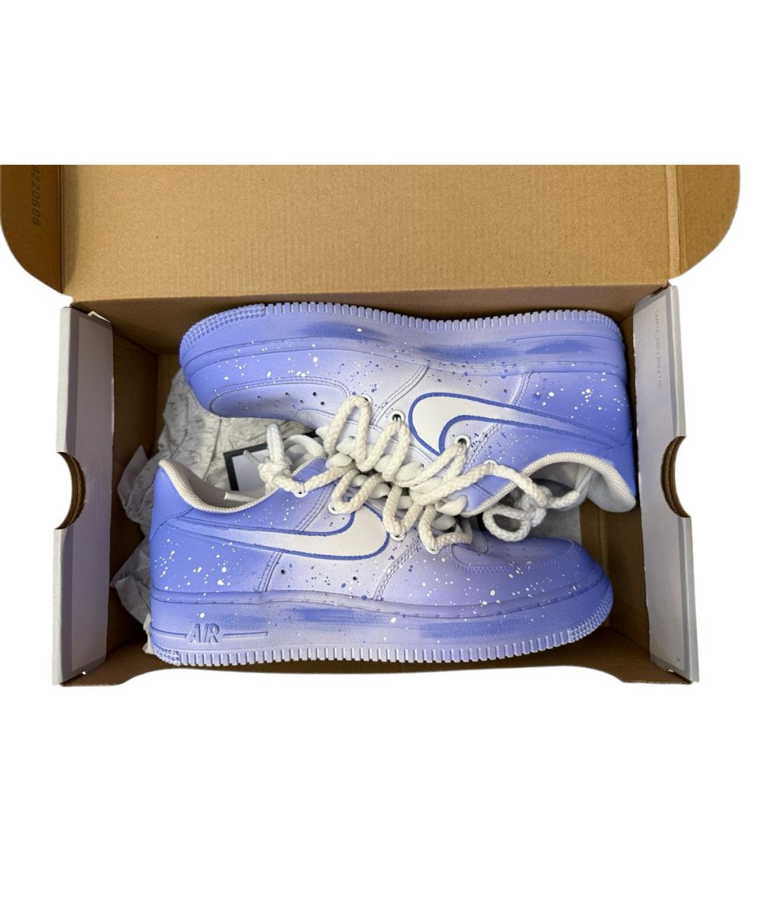 NIKE Фиолетовые кеды из искусственной кожи, фото 5