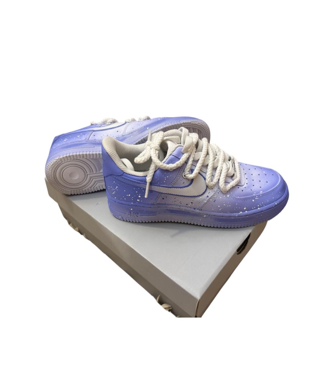 NIKE Фиолетовые кеды из искусственной кожи, фото 3