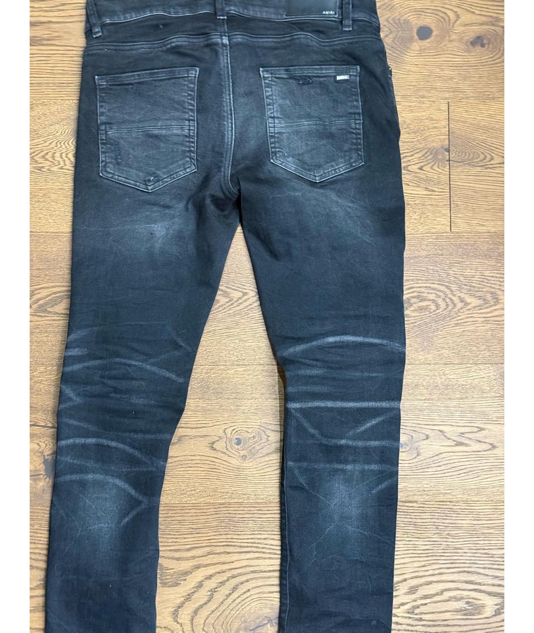 AMIRI Черные хлопко-эластановые джинсы скинни, фото 4