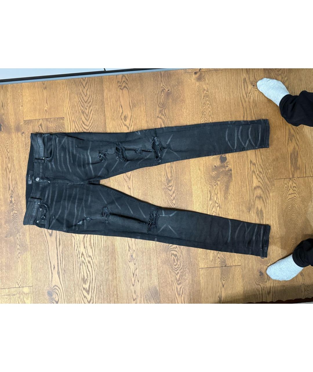 AMIRI Черные хлопко-эластановые джинсы скинни, фото 2