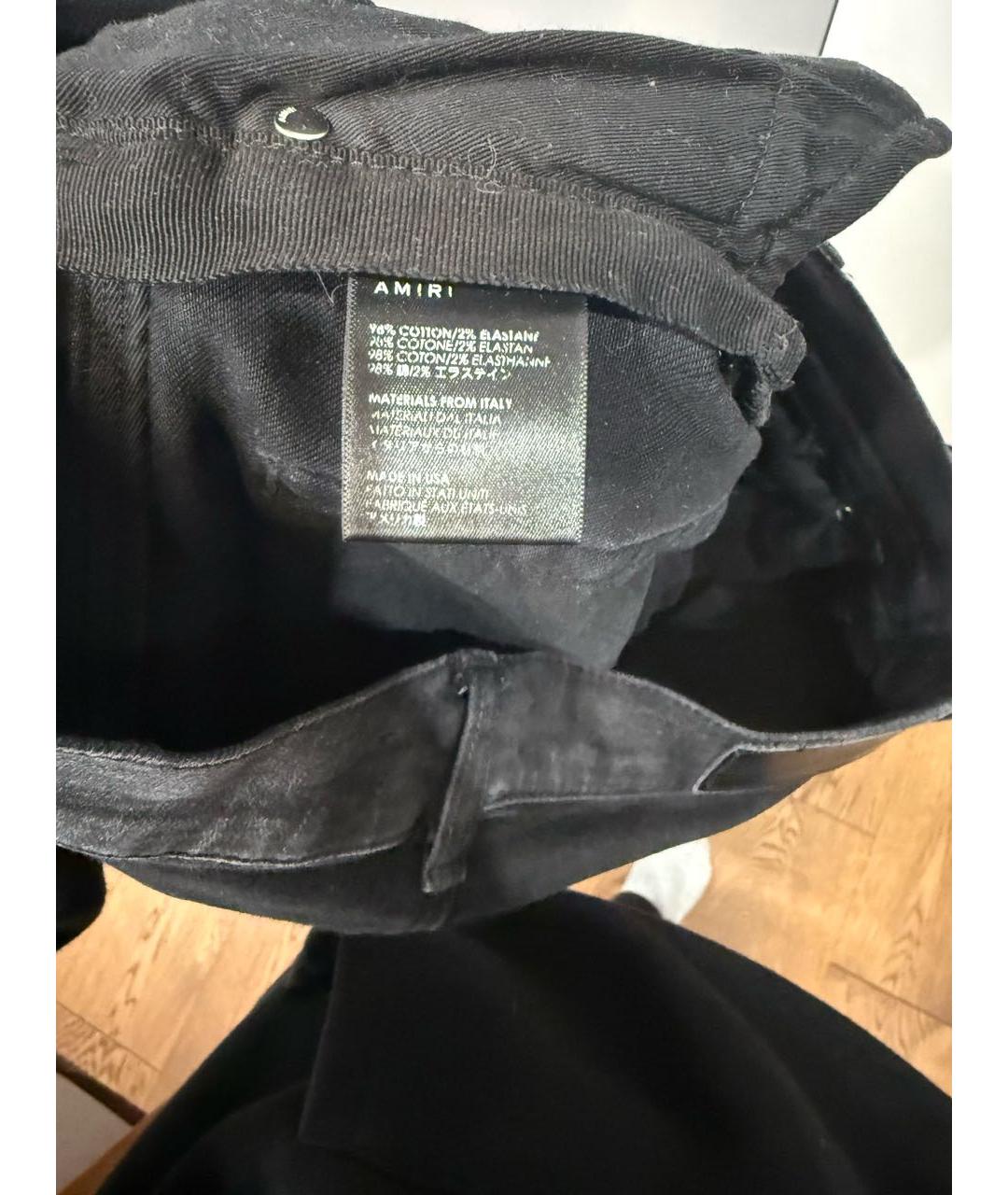 AMIRI Черные хлопко-эластановые джинсы скинни, фото 6
