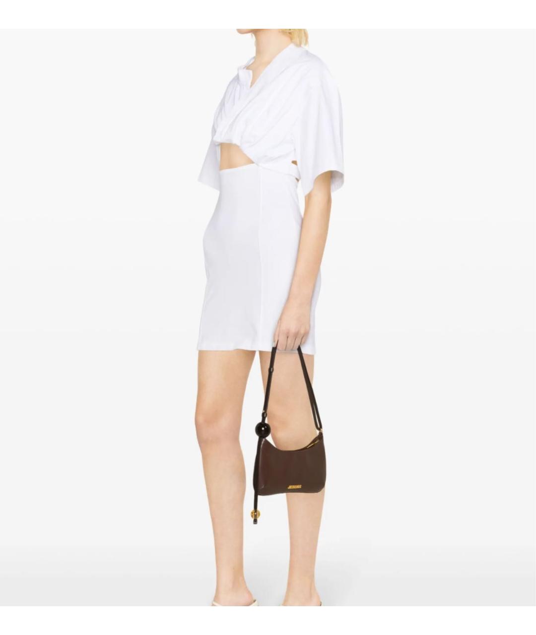 JACQUEMUS Белое хлопковое повседневное платье, фото 3