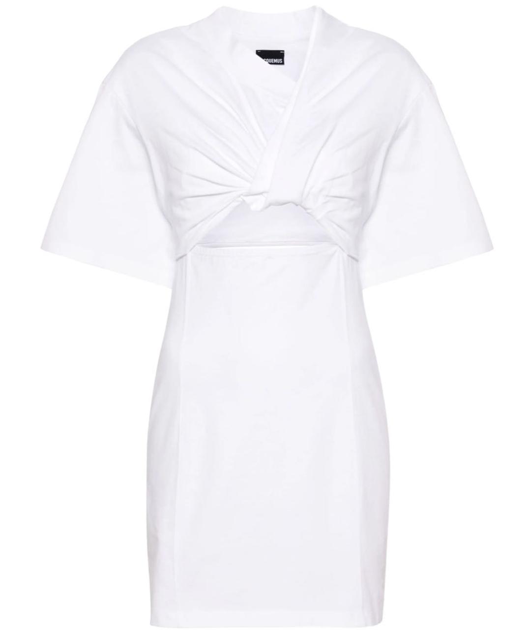 JACQUEMUS Белое хлопковое повседневное платье, фото 1