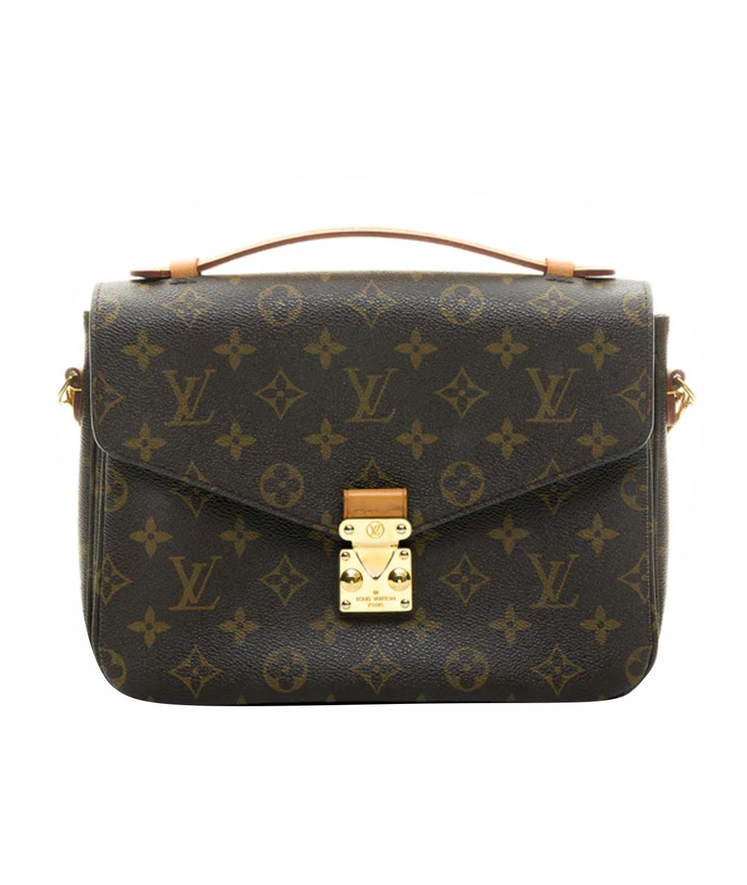 LOUIS VUITTON Коричневая кожаная сумка через плечо, фото 1