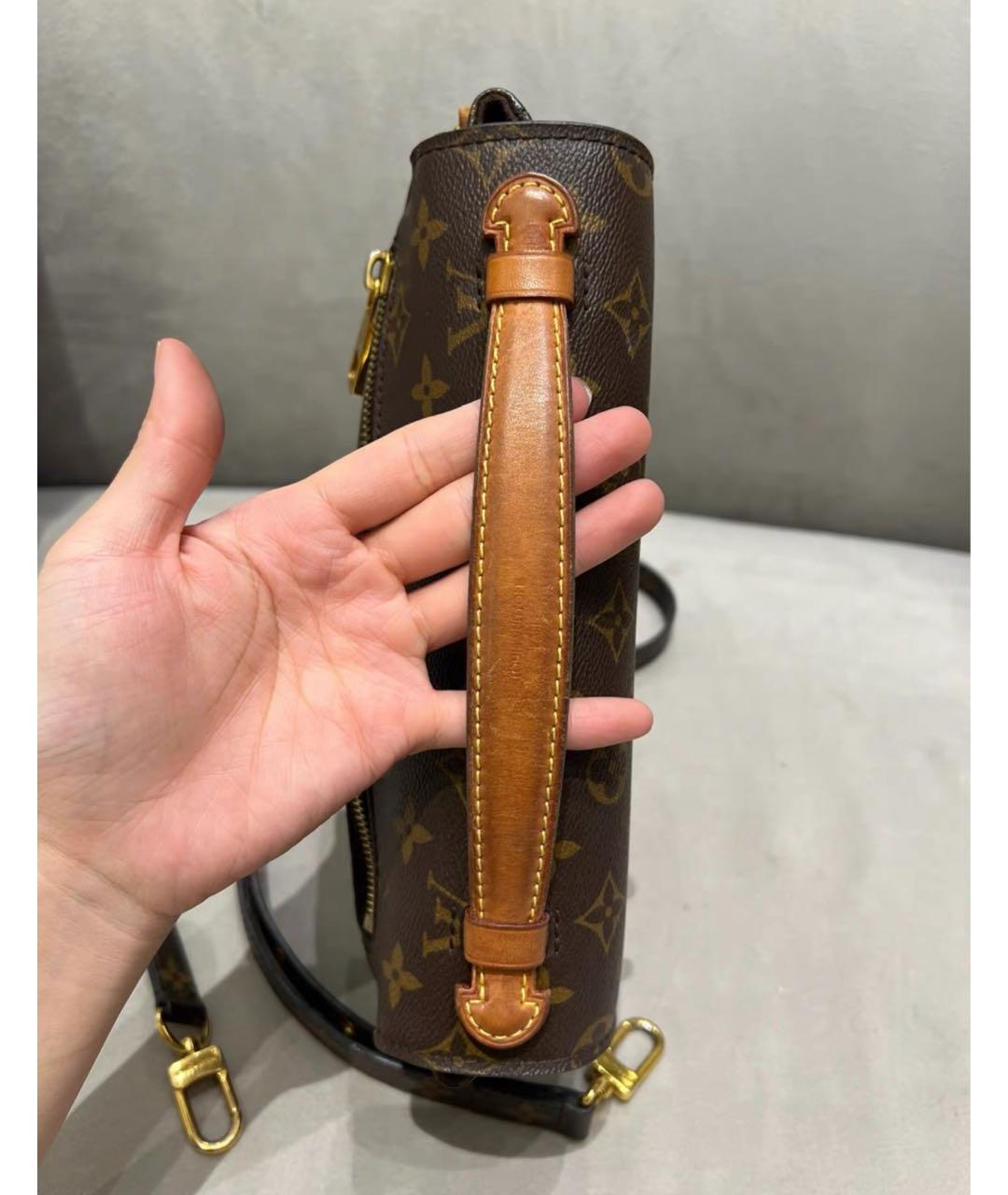 LOUIS VUITTON Коричневая кожаная сумка через плечо, фото 5