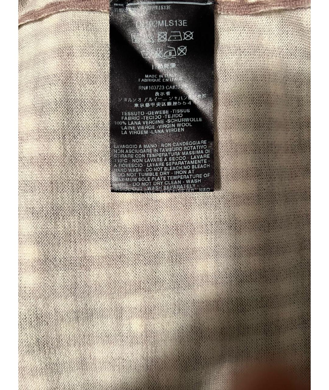GIORGIO ARMANI Бежевая шерстяная жилетка, фото 4