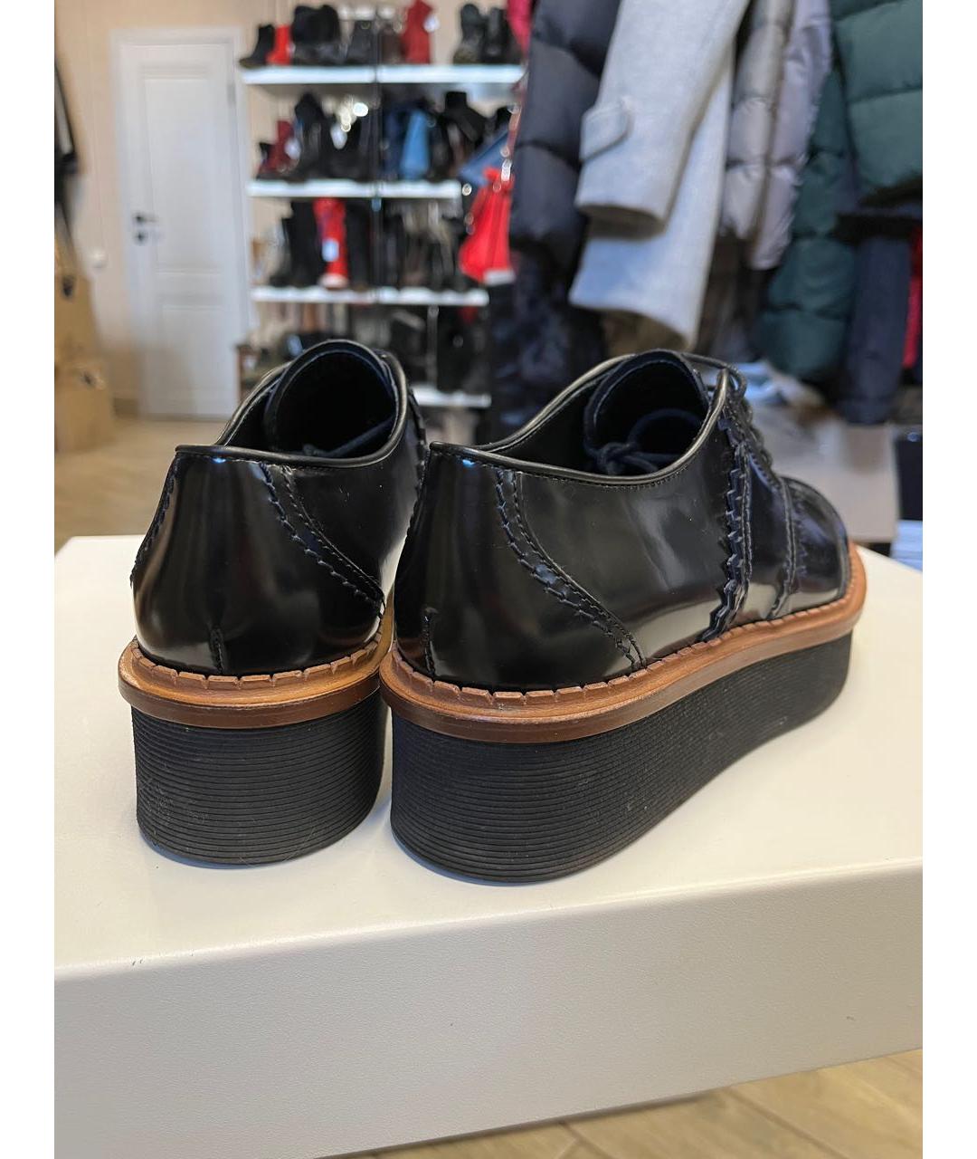 TOD'S Черные кожаные брогги и оксфорды, фото 5