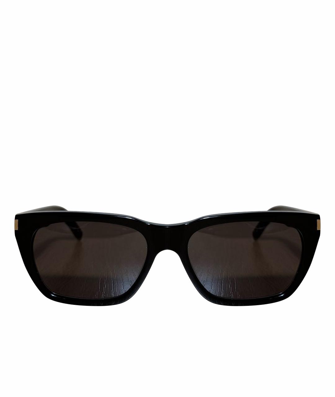 SAINT LAURENT Черные пластиковые солнцезащитные очки, фото 1