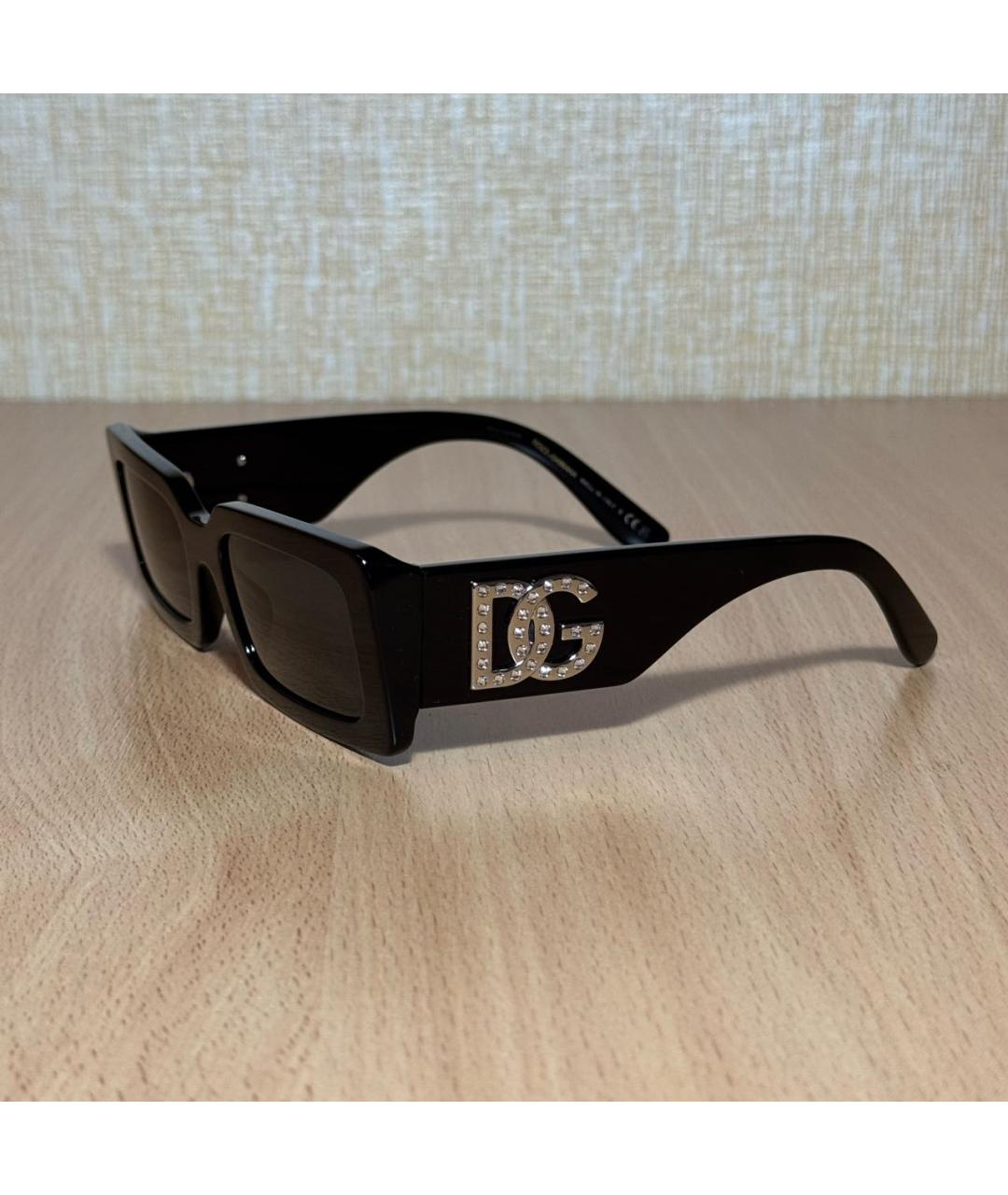 DOLCE&GABBANA Черные пластиковые солнцезащитные очки, фото 2