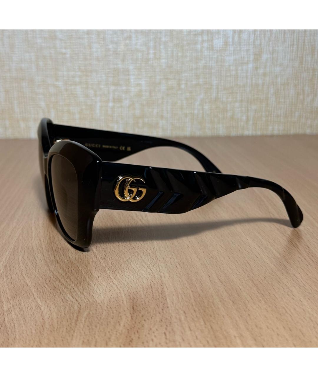 GUCCI Черные пластиковые солнцезащитные очки, фото 2