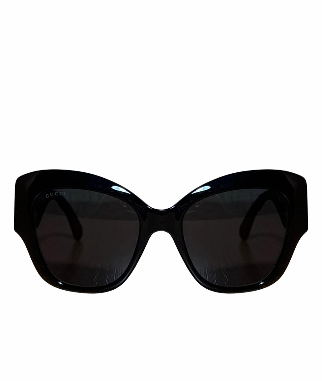 GUCCI Черные пластиковые солнцезащитные очки, фото 1