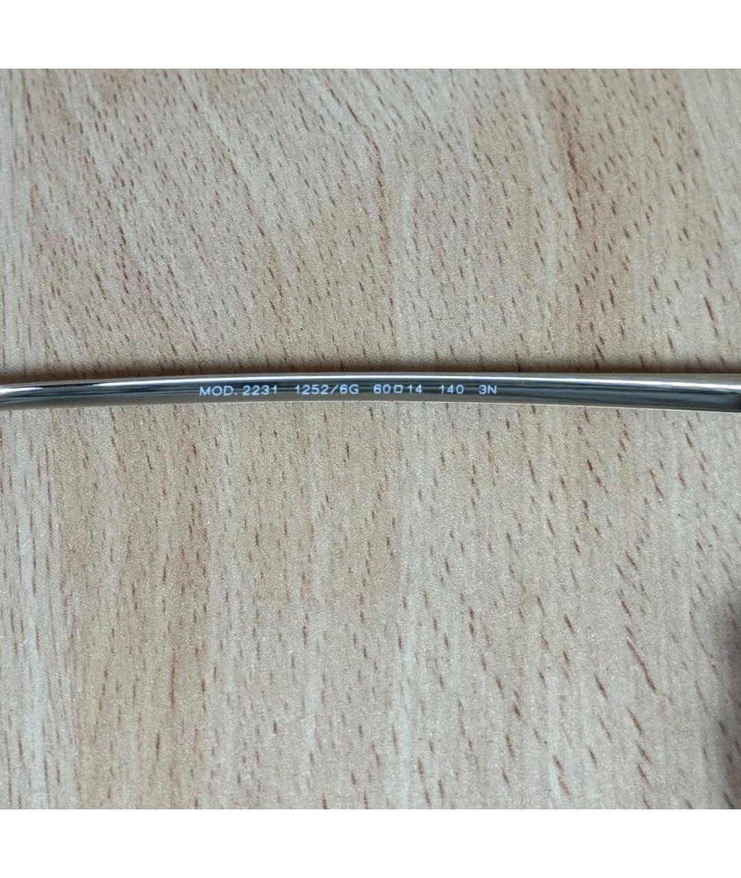 VERSACE Золотые металлические солнцезащитные очки, фото 3