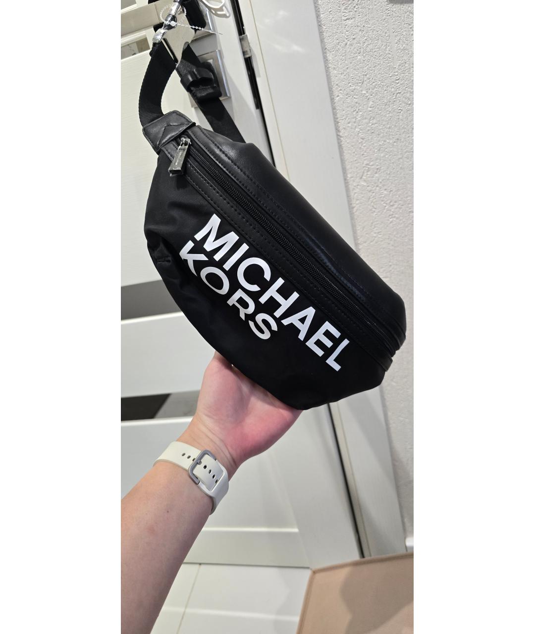 MICHAEL KORS Черная поясная сумка, фото 4
